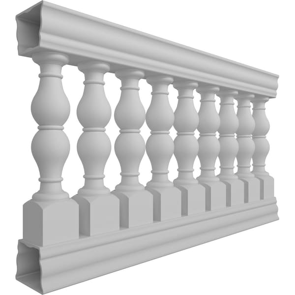 Fiberthane Avalon Balustrade Railing Kit, Style J (6 7/8 On-Center Spacing To Pass 4 Sphere Code)